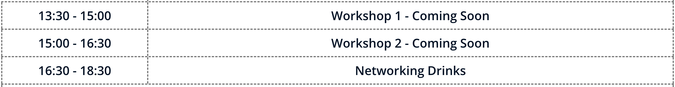 Screenshot of Event Schedule